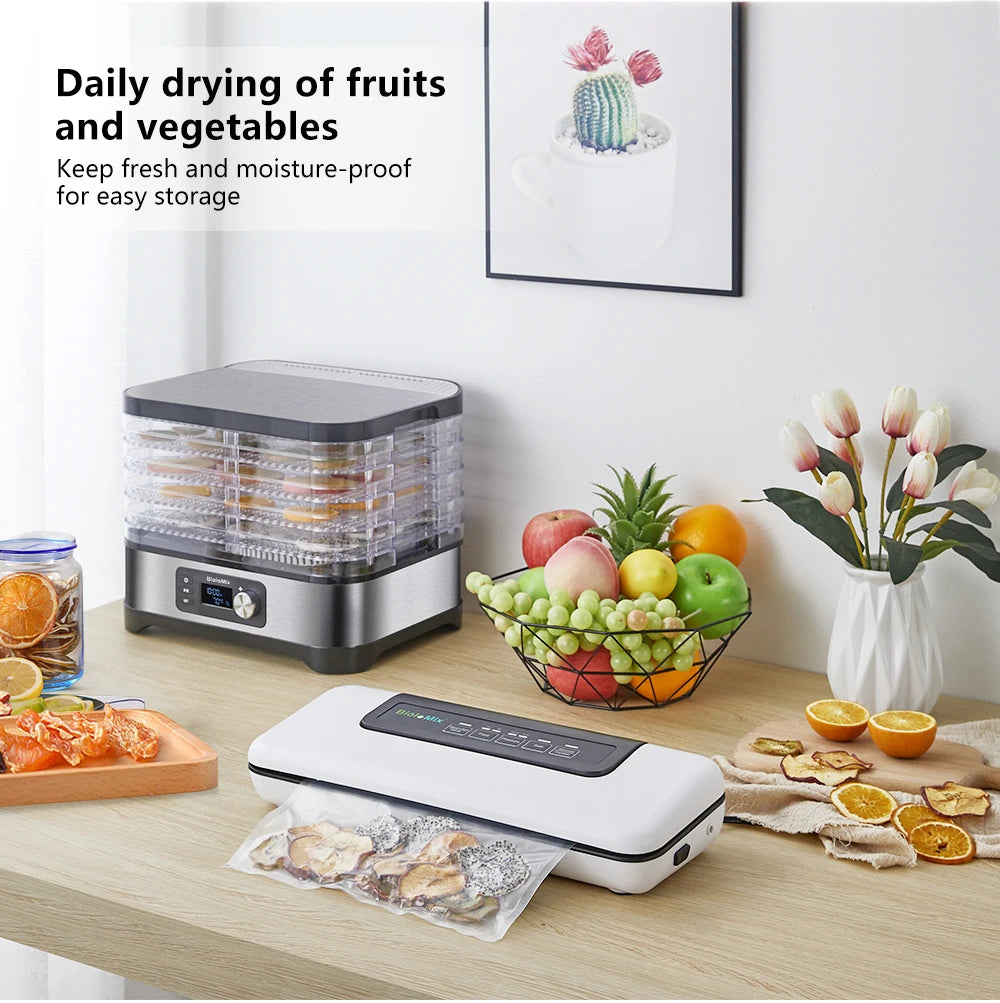 BioloMix 5-Tray Food Dehydrator | BPA-Free Digital Timer & Temperature Control - Chamberland Homes