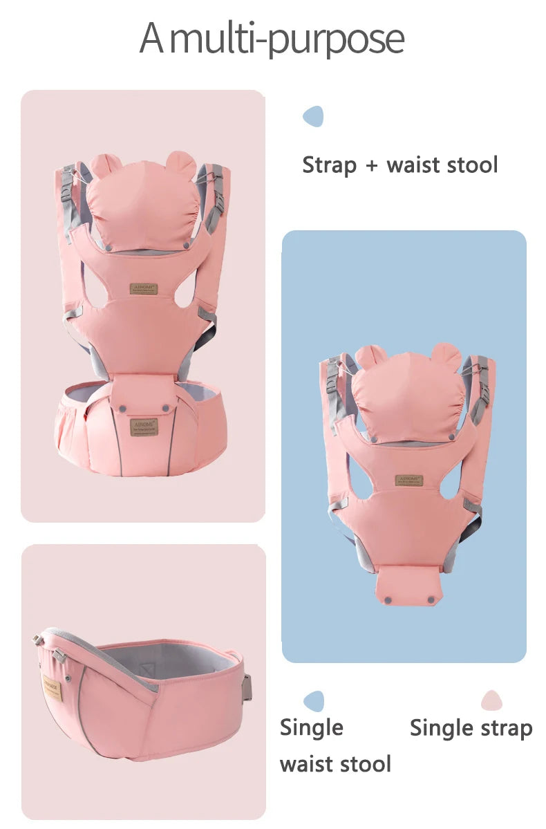 Ergonomic Baby Carrier | Front-Facing Hipseat Wrap Sling for Parents - Chamberland Homes
