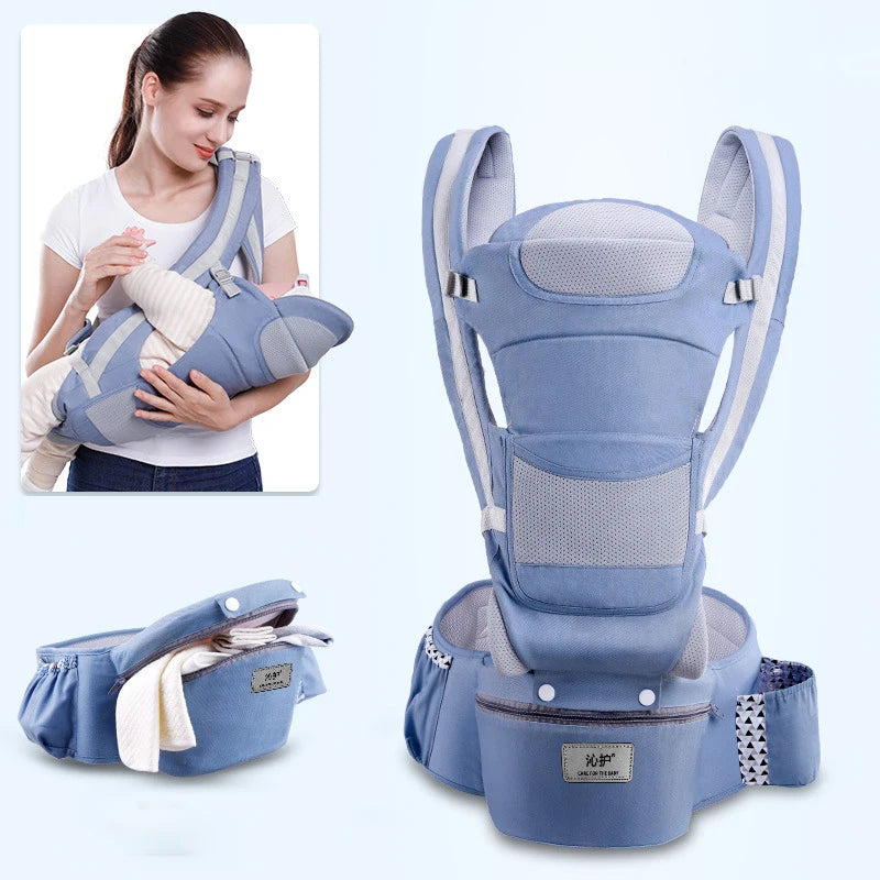 Baby Carrier Waist Stool with Storage Bag | Ergonomic Hipseat Sling
