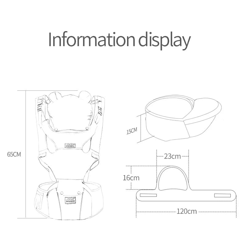 Ergonomic Baby Carrier | Front-Facing Hipseat Wrap Sling for Parents - Chamberland Homes