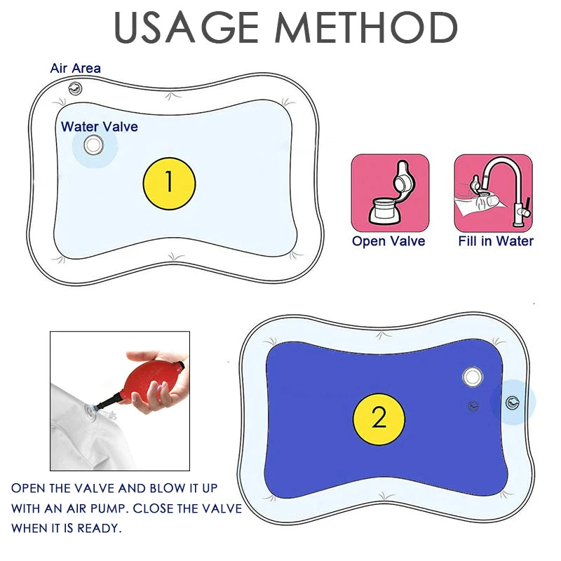 Kidsbele Inflatable Baby Water Play Mat | Tummy Time Toy - Chamberland Homes