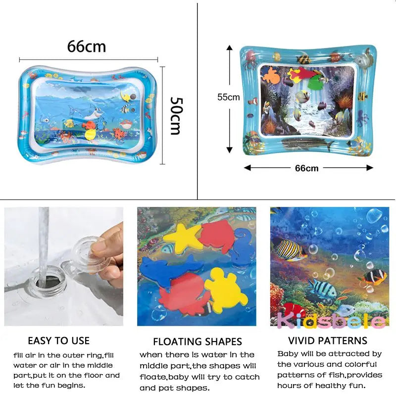Kidsbele Inflatable Baby Water Play Mat | Tummy Time Toy - Chamberland Homes