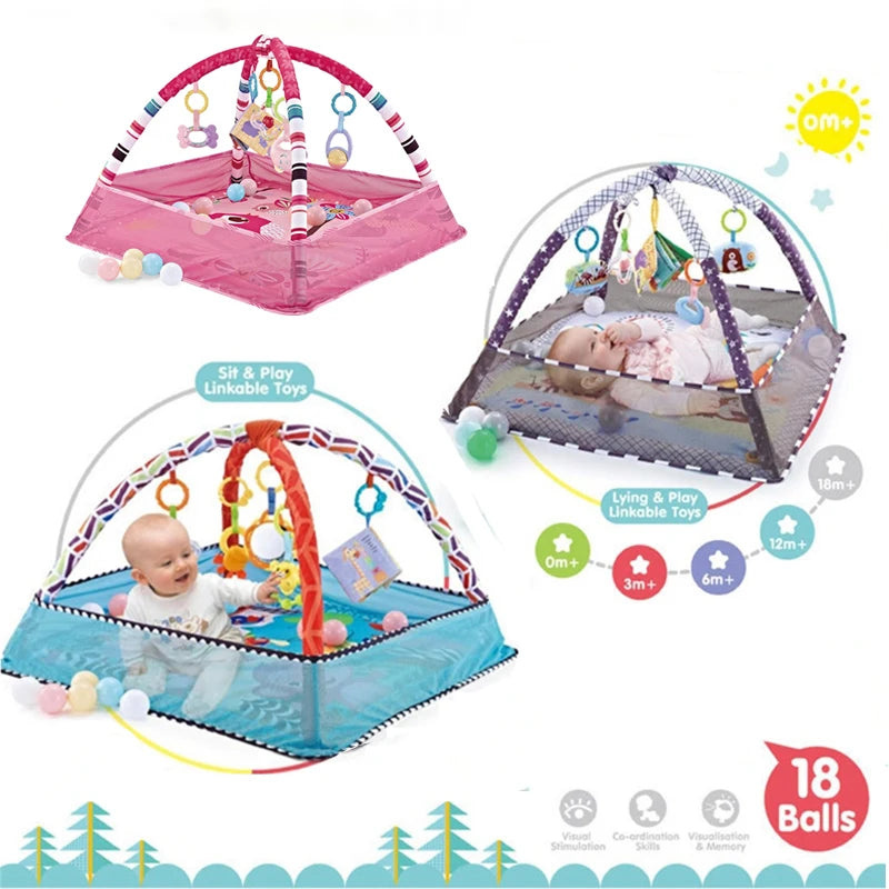 Baby Fitness Frame Crawling Game Blanket & Educational Mat - Chamberland Homes