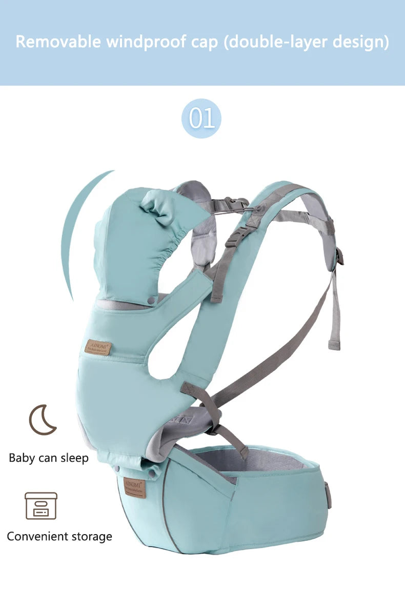 Ergonomic Baby Carrier | Front-Facing Hipseat Wrap Sling for Parents - Chamberland Homes