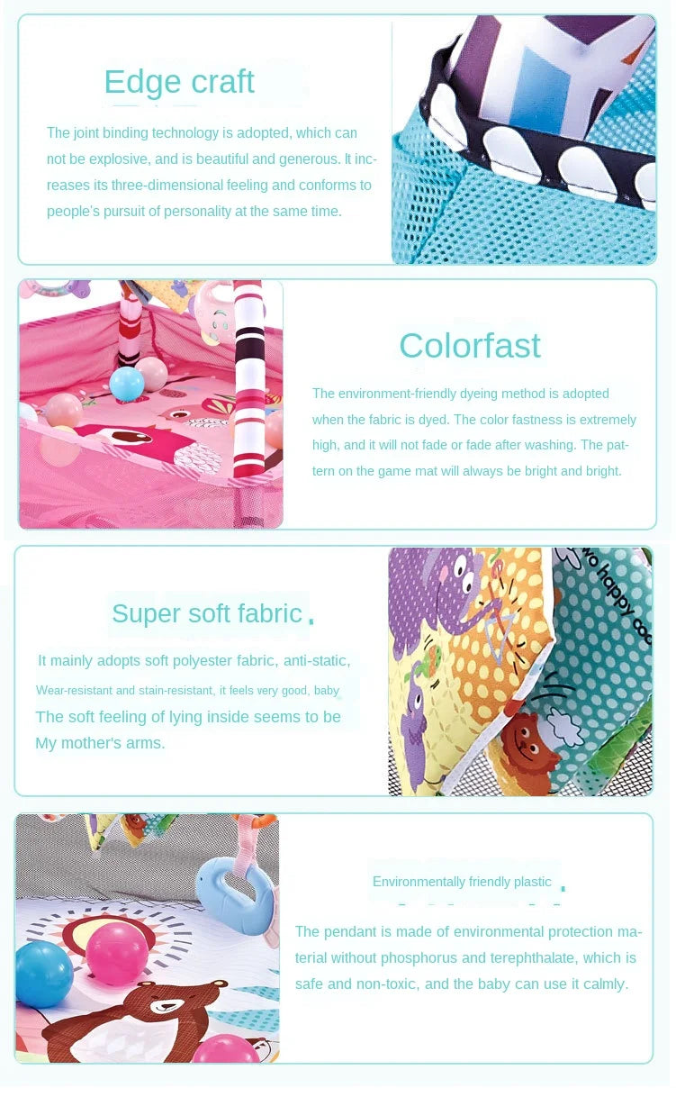 Baby Fitness Frame Crawling Game Blanket & Educational Mat - Chamberland Homes