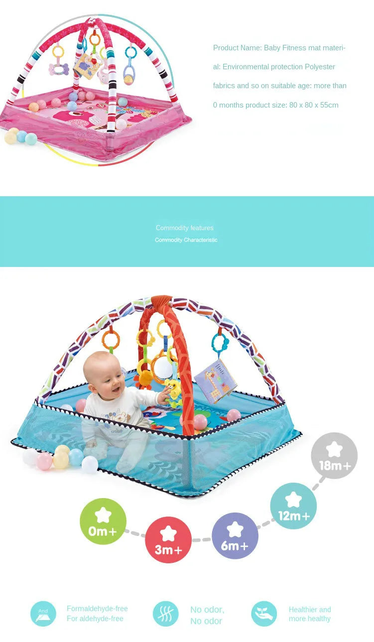 Baby Fitness Frame Crawling Game Blanket & Educational Mat - Chamberland Homes