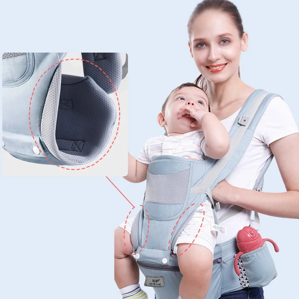 Baby Carrier Waist Stool with Storage Bag | Ergonomic Hipseat Sling