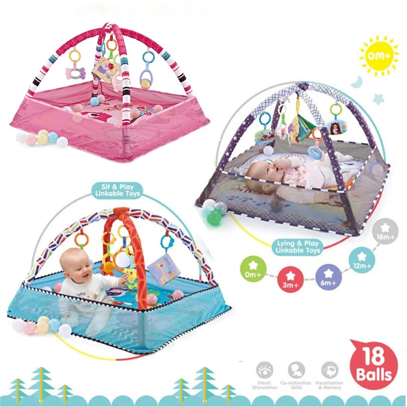 Baby Fitness Frame Crawling Game Blanket & Educational Mat - Chamberland Homes