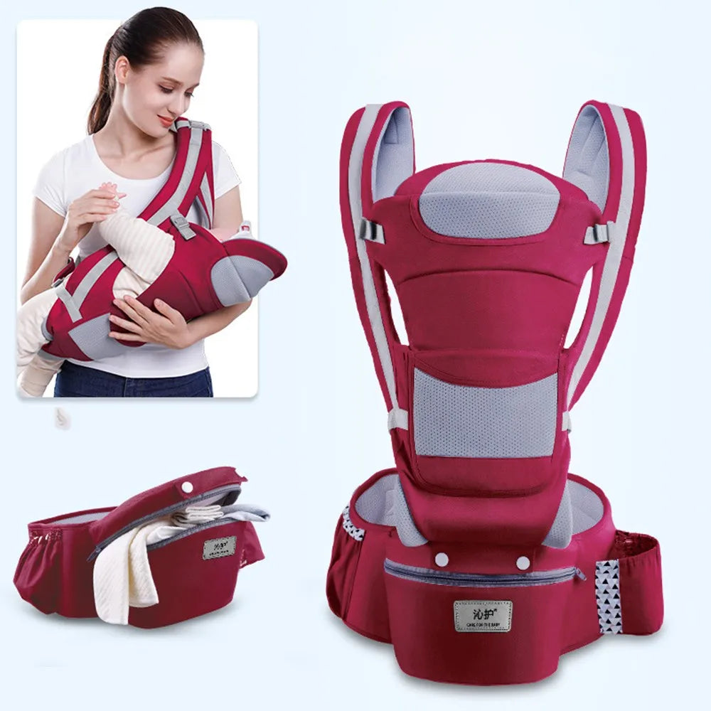 Baby Carrier Waist Stool with Storage Bag | Ergonomic Hipseat Sling