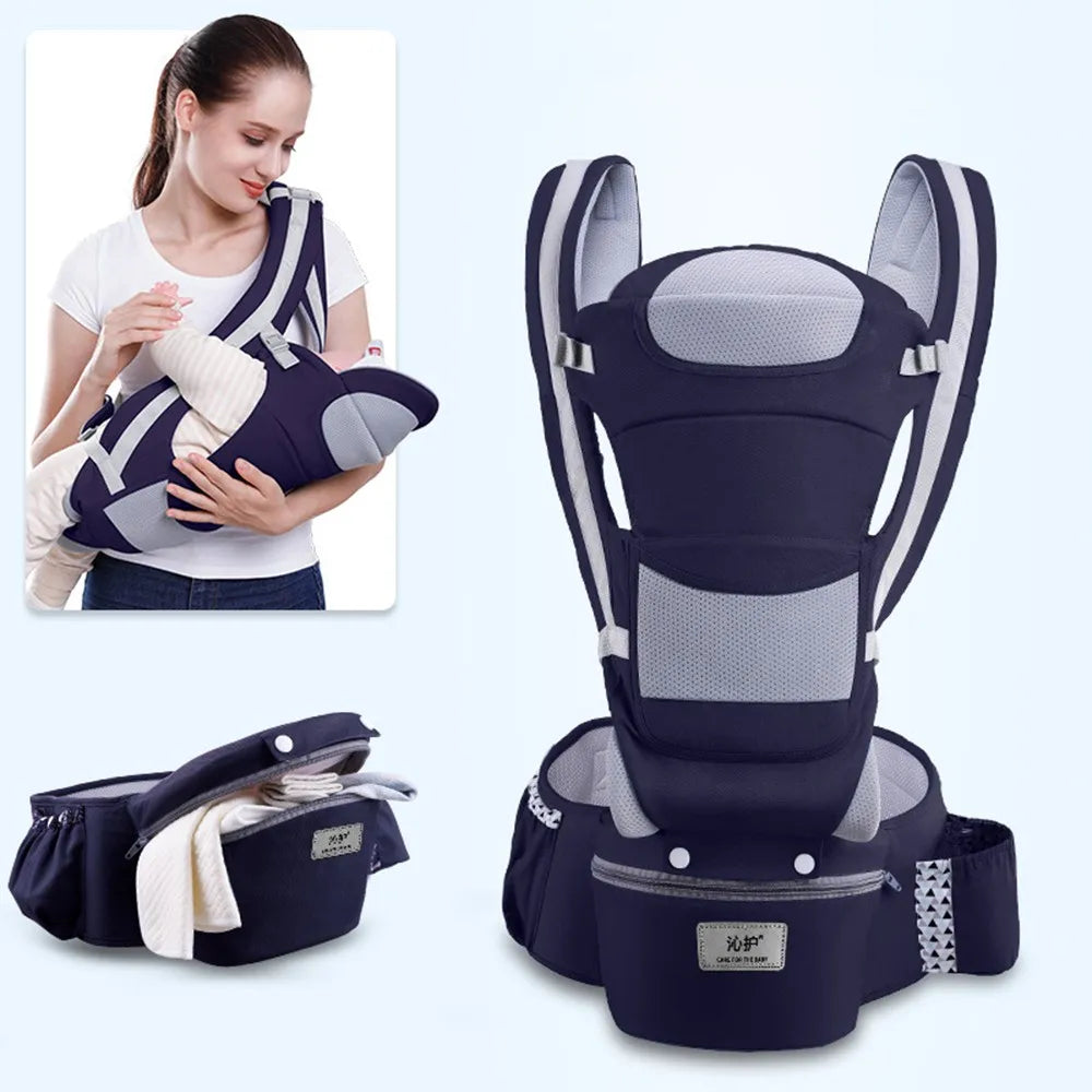 Baby Carrier Waist Stool with Storage Bag | Ergonomic Hipseat Sling