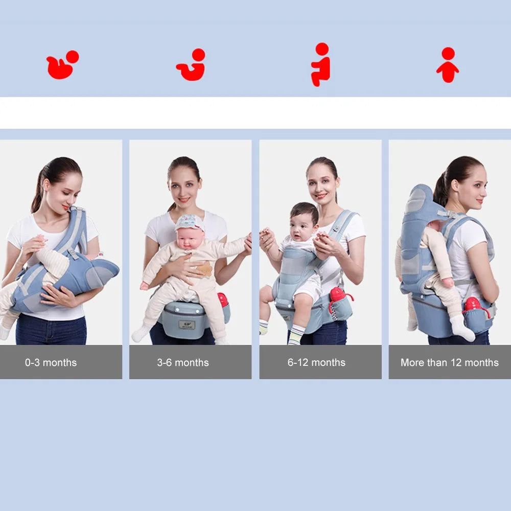 Baby Carrier Waist Stool with Storage Bag | Ergonomic Hipseat Sling