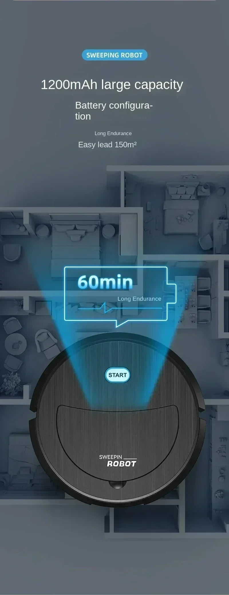 Xiaomi 3-in-1 Smart Sweeping Robot | Suction, Mopping & Rechargeable - Chamberland Homes