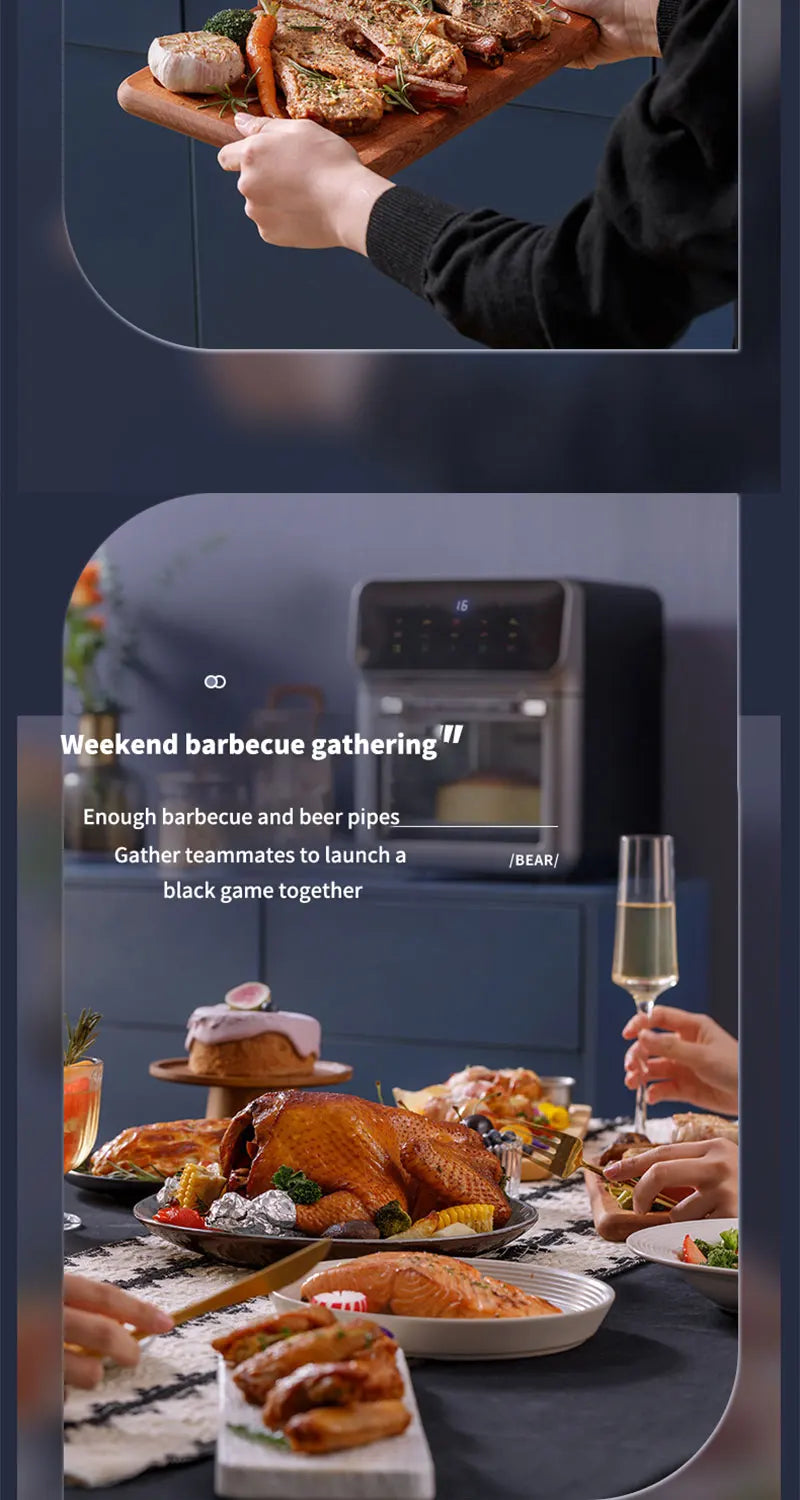 10L Electric Air Fryer | Oil-Free, 360° Convection Oven Fryer - Chamberland Homes