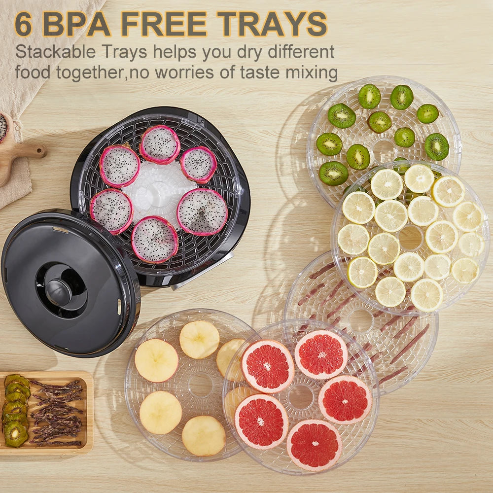 BioloMix 5-Tray Food Dehydrator | BPA-Free Digital Timer & Temperature Control - Chamberland Homes