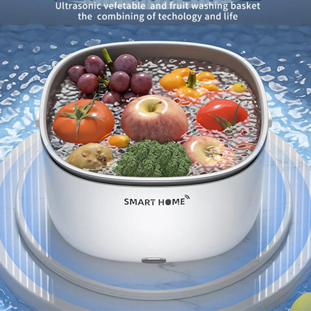 Ultrasound Fruit & Vegetable Cleaning Machine | Wireless Kitchen Gadget - Chamberland Homes