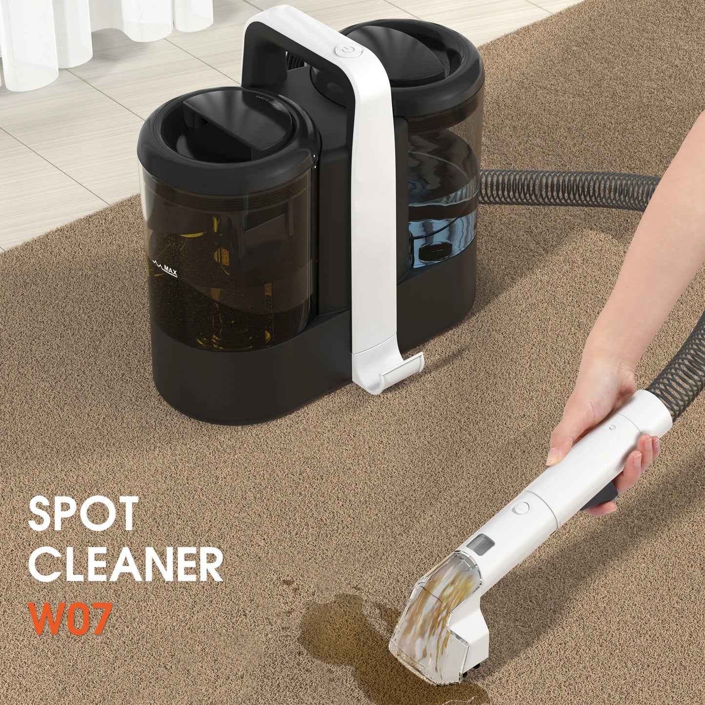 GOOVI Spot Cleaner 600W Handheld Carpet Cleaner | Sofa Curtain Cleaner - Chamberland Homes