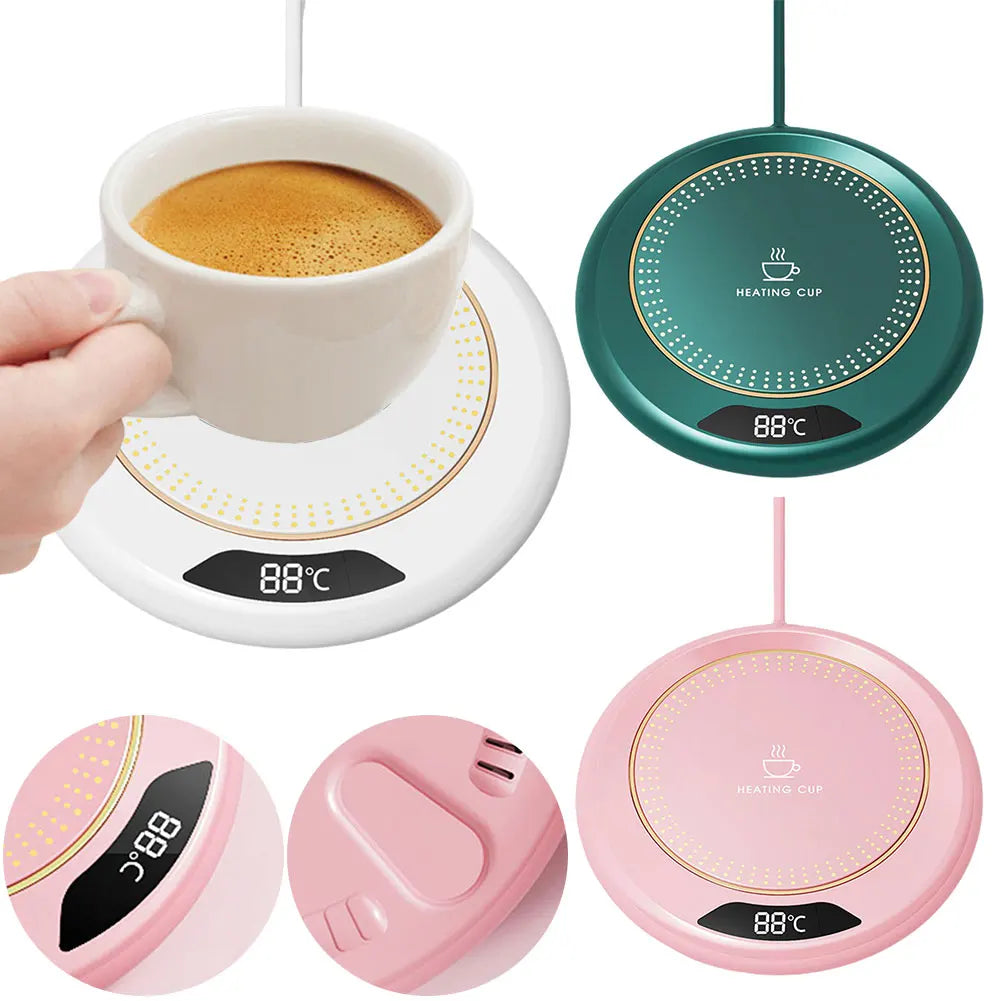 USB Electric Beverage Warmer | 3 Temperature Settings for Coffee
