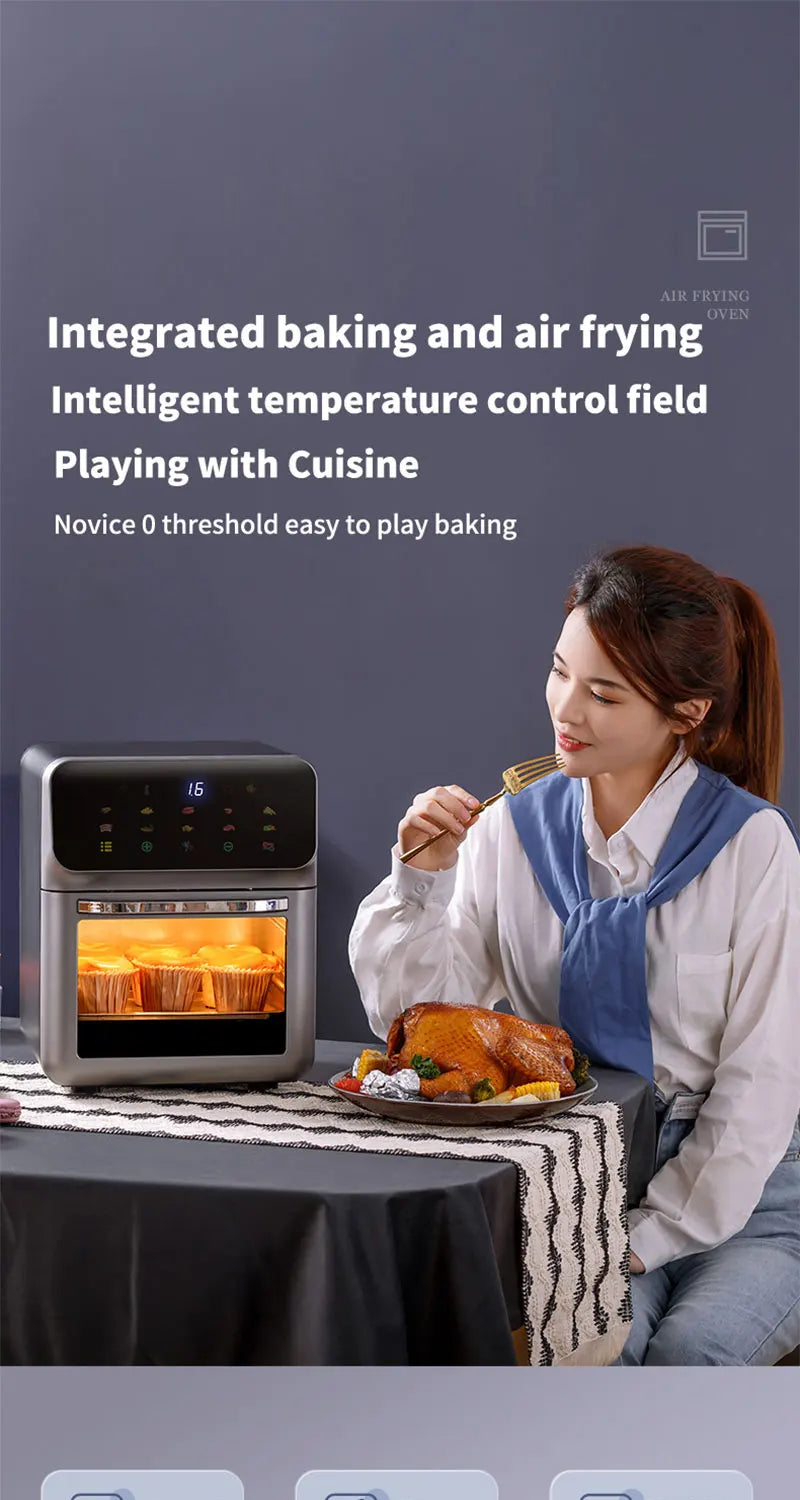 10L Electric Air Fryer | Oil-Free, 360° Convection Oven Fryer
