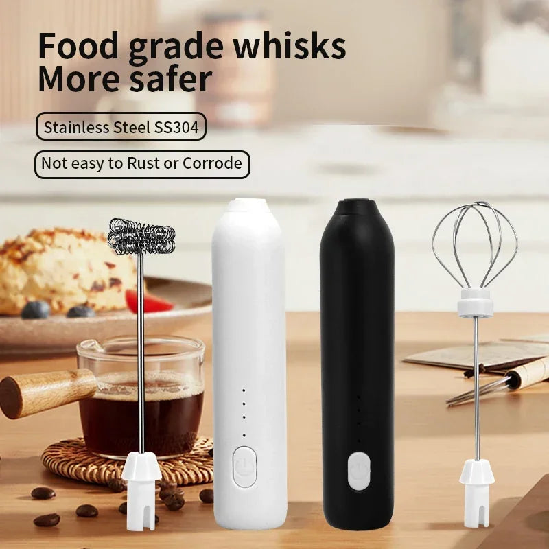 Mini Electric Handheld Milk Frother | USB Blender Whisk Mixer - Chamberland Homes