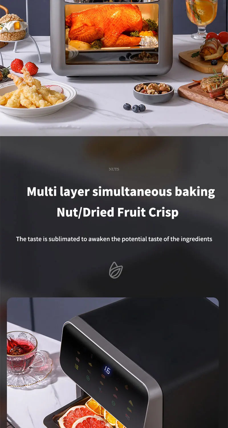 10L Electric Air Fryer | Oil-Free, 360° Convection Oven Fryer - Chamberland Homes