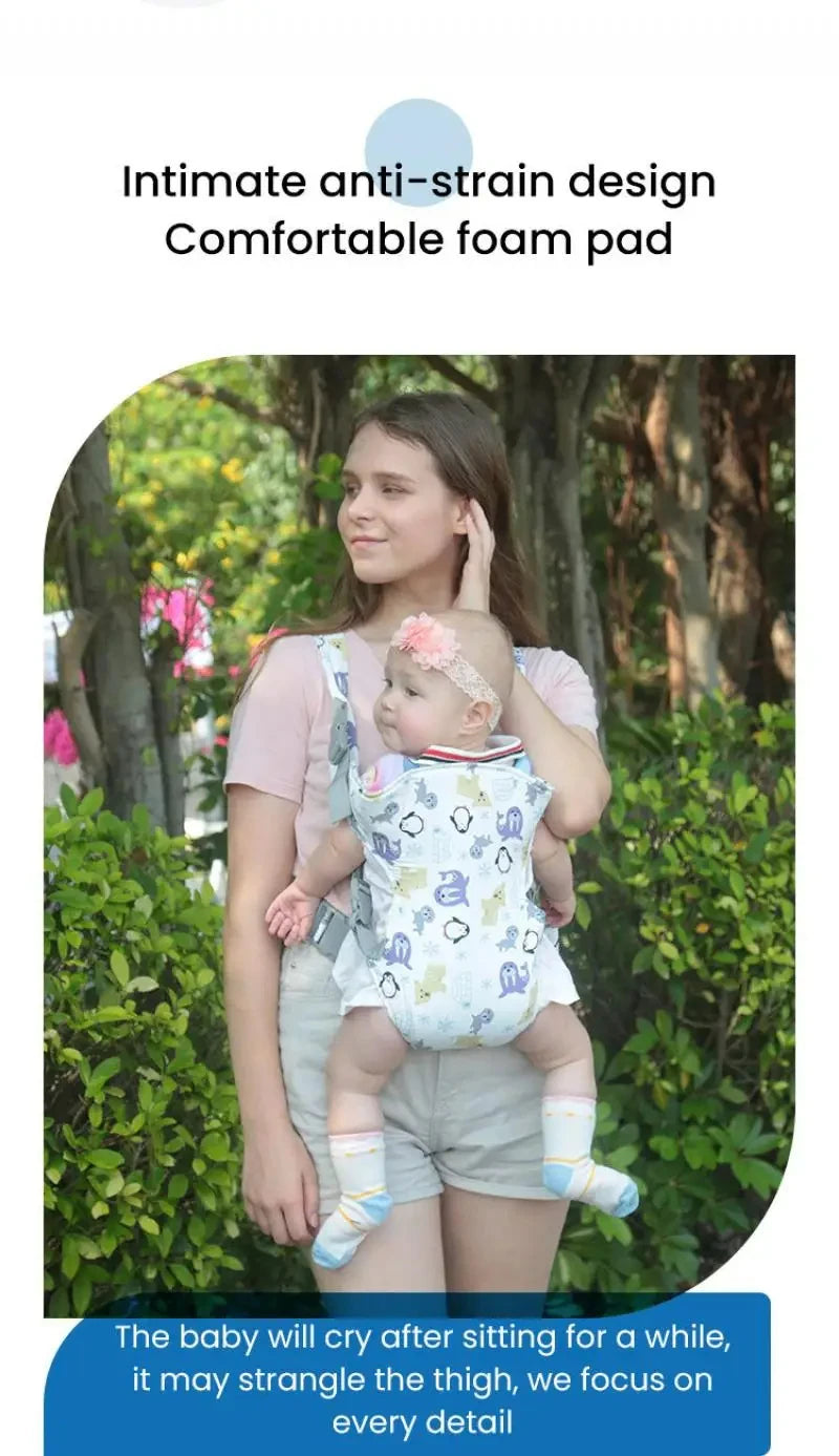 Baby Carrier Front Carry Horizontal Waist Stool | Ergonomic Adjustable - Chamberland Homes