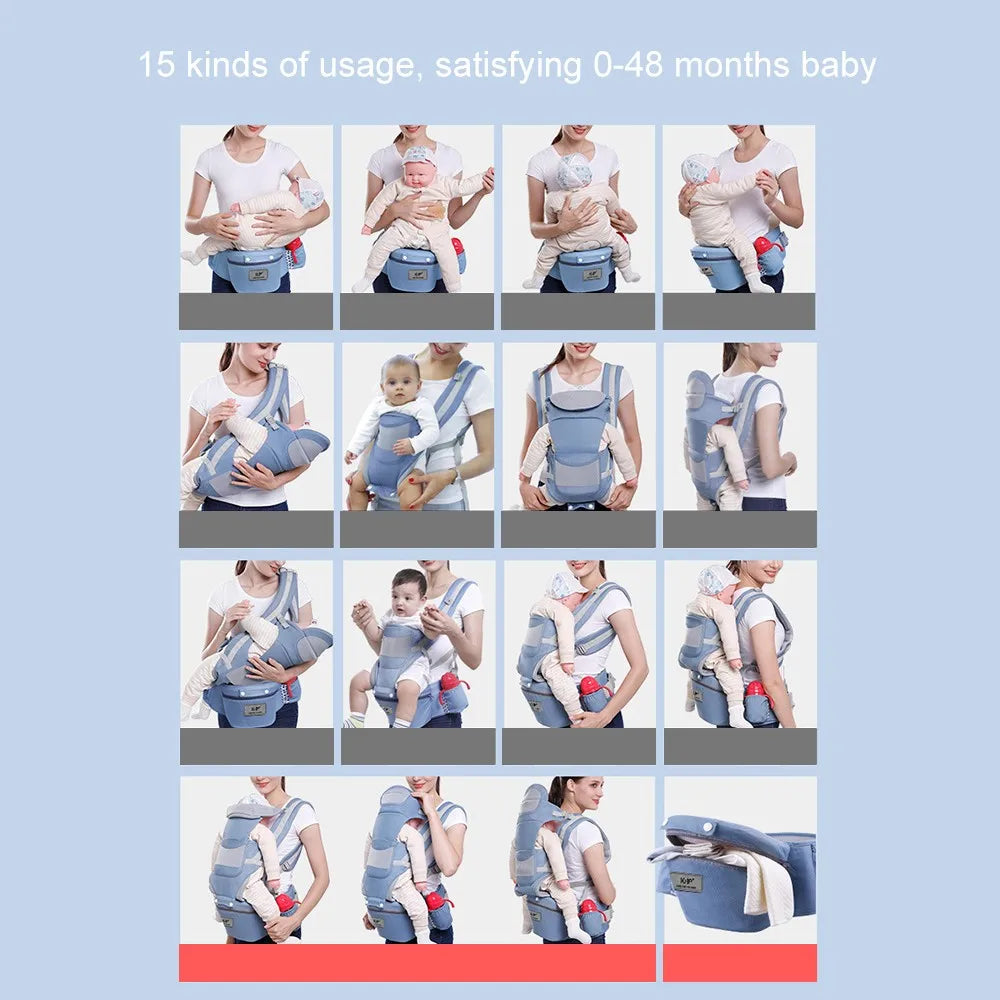 Baby Carrier Waist Stool with Storage Bag | Ergonomic Hipseat Sling