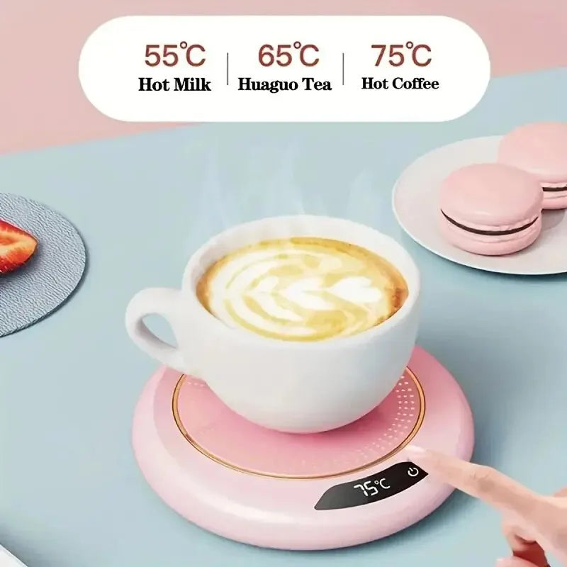 Thermostatic Heating Coaster USB | 3-Speed Adjustable 55°C Home Heater - Chamberland Homes