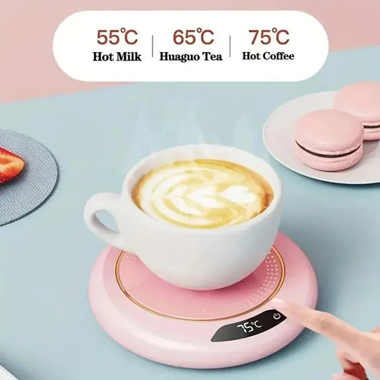 Thermostatic Heating Coaster USB | 3-Speed Adjustable 55°C Home Heater - Chamberland Homes