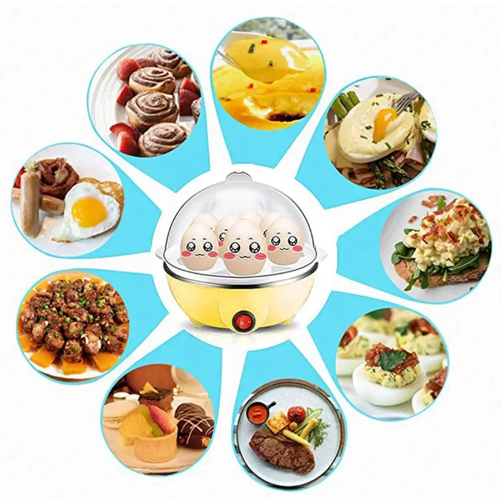 7-Egg Electric Egg Cooker | Multi-Function Steamer for Omelette - Chamberland Homes