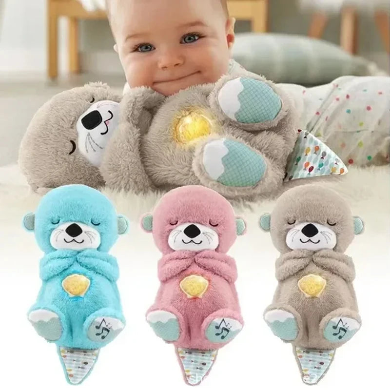Baby Breath Baby Bear Soothing Otter Plush Toy – Music & Light Sleep Companion - Chamberland Homes