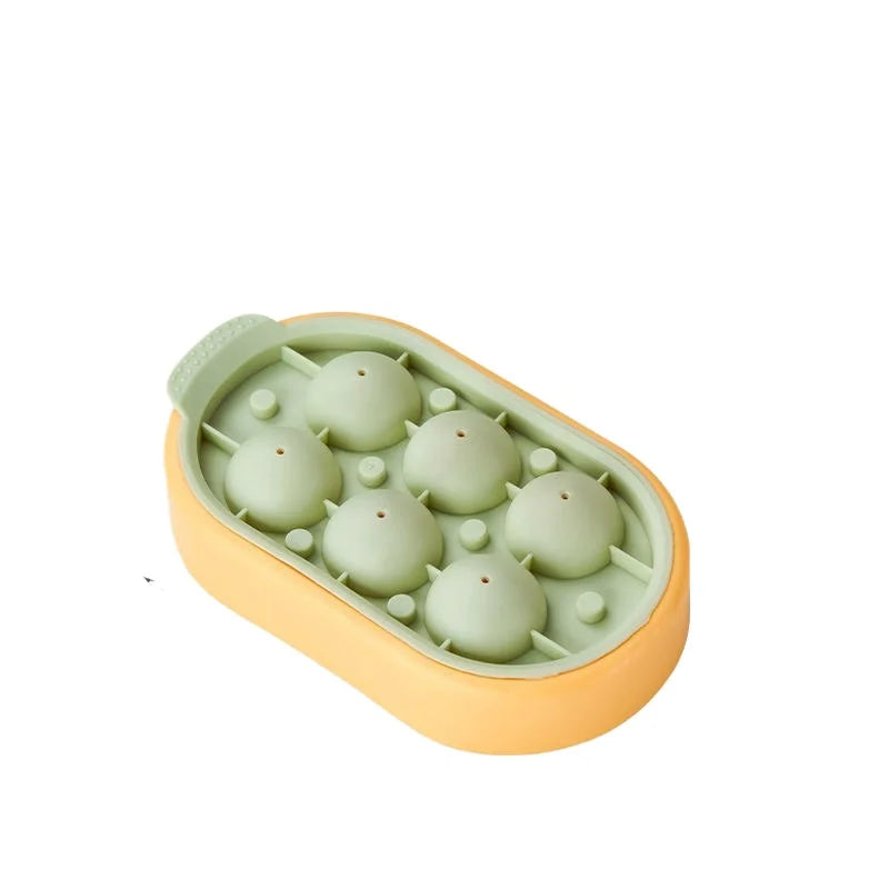 6-Cell Round Ice Cube Mold with Lid | Whiskey & Juice - Chamberland Homes