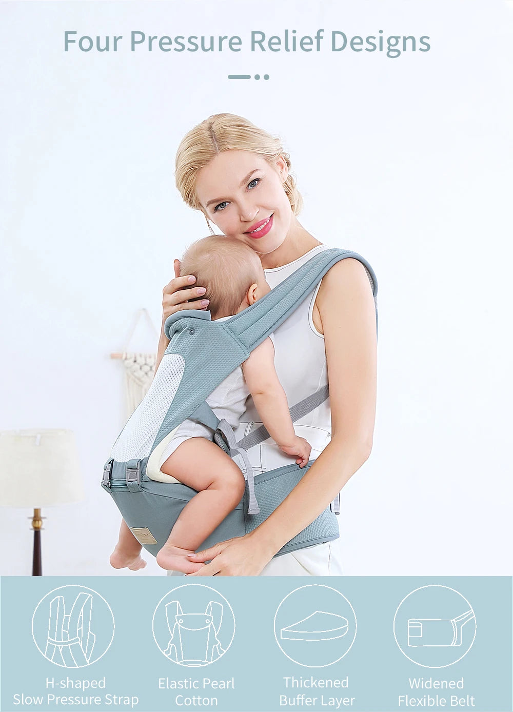 Insular Ergonomic Baby Carrier Sling 360° Support - Chamberland Homes