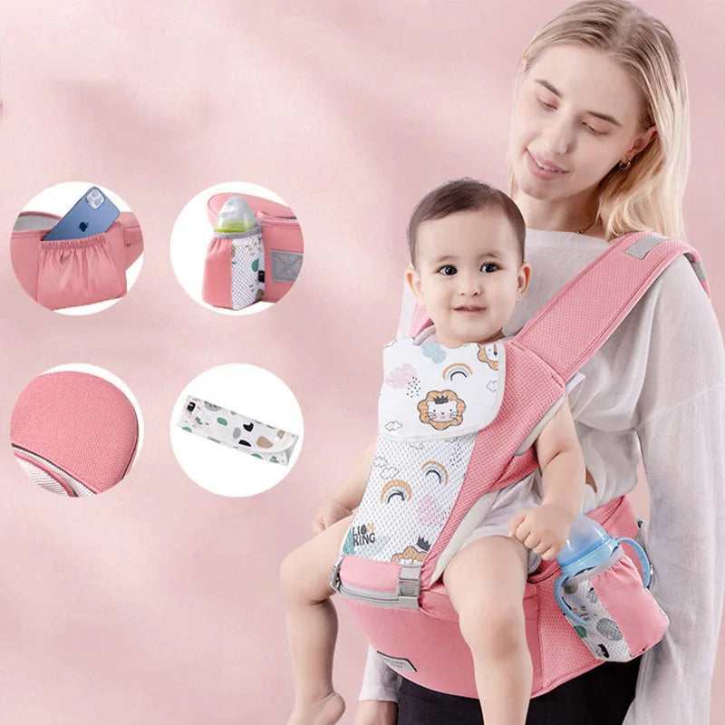 Baby Carrier Waist Stool with Storage Bag | Ergonomic Hipseat Sling