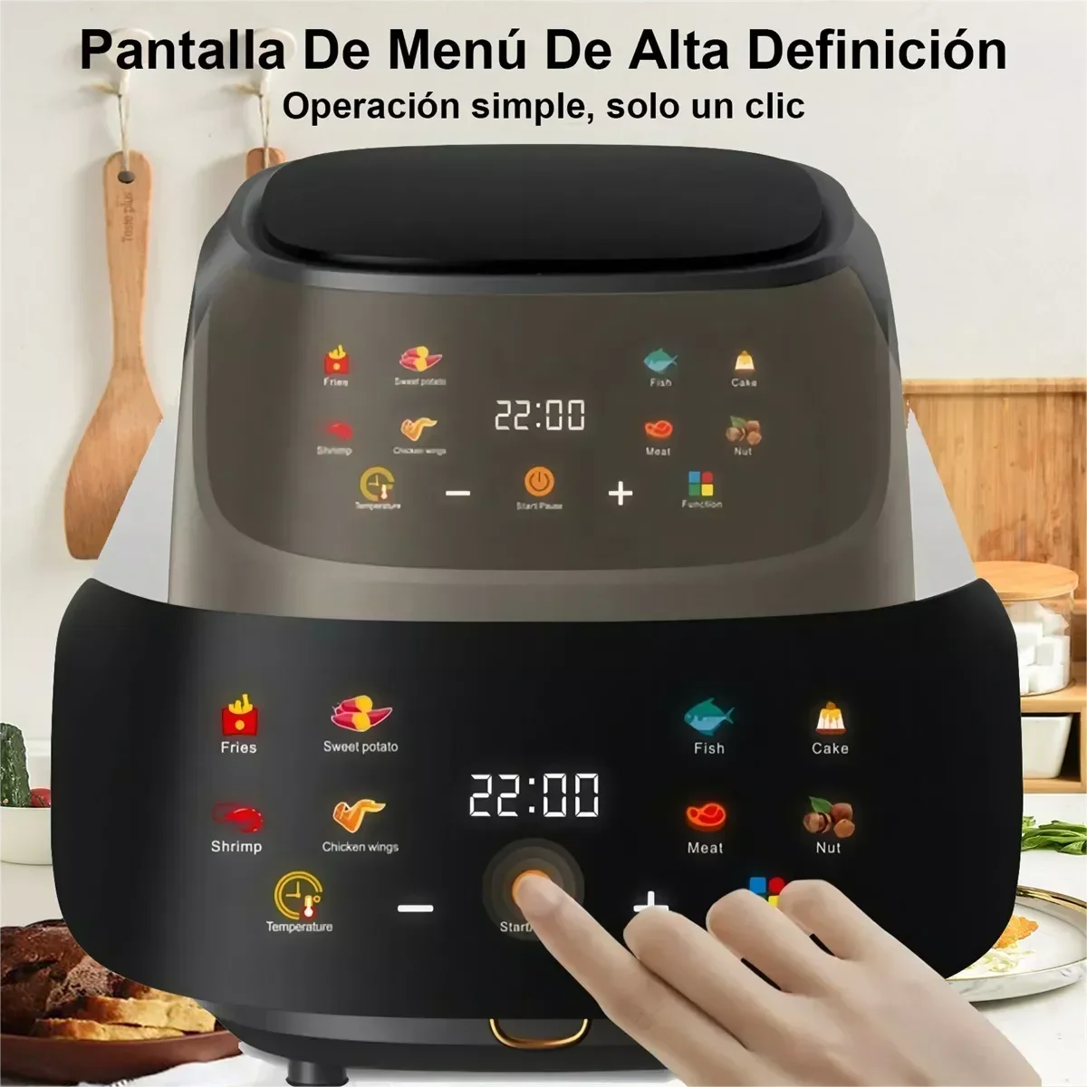 1400W 8L Air Fryer | Oil-Free Smart LED Touch Cooker