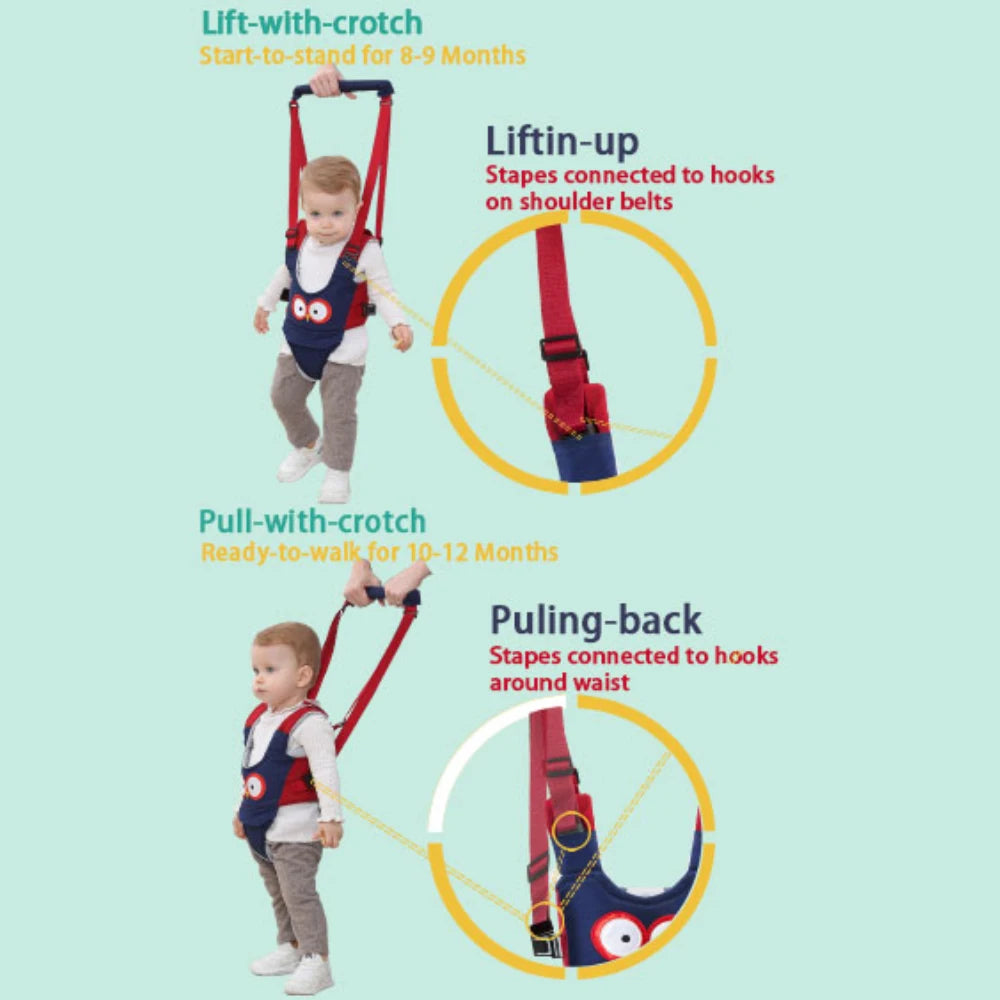 Toddler Baby Walker | Learning Walking Aid Safety Reins Harness
