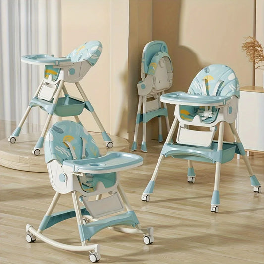 3-in-1 Convertible Baby High Chair | Foldable Infant Rocker - Chamberland Homes