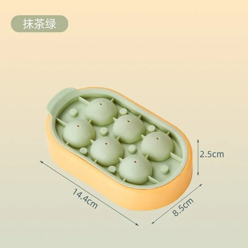 6-Cell Round Ice Cube Mold with Lid | Whiskey & Juice - Chamberland Homes