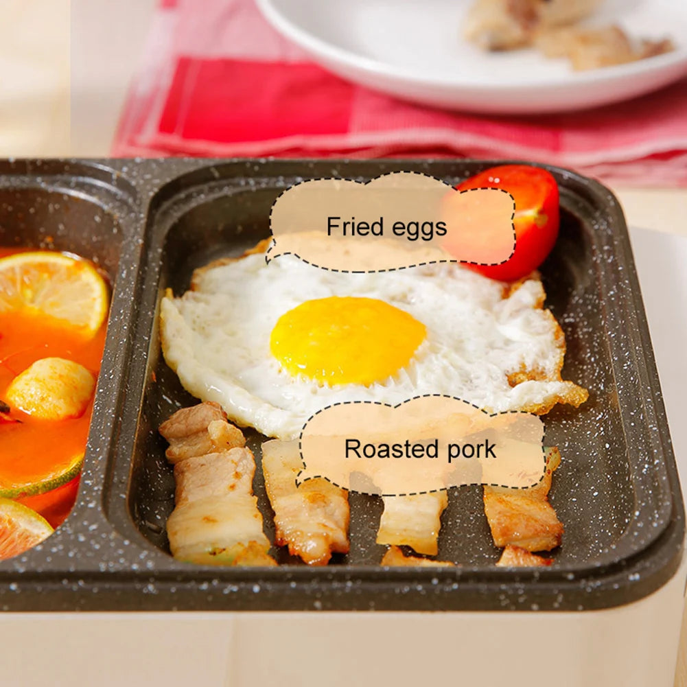 1000W Electric Hot Pot 2-in-1 Cooker | Two-Speed Temperature Control - Chamberland Homes