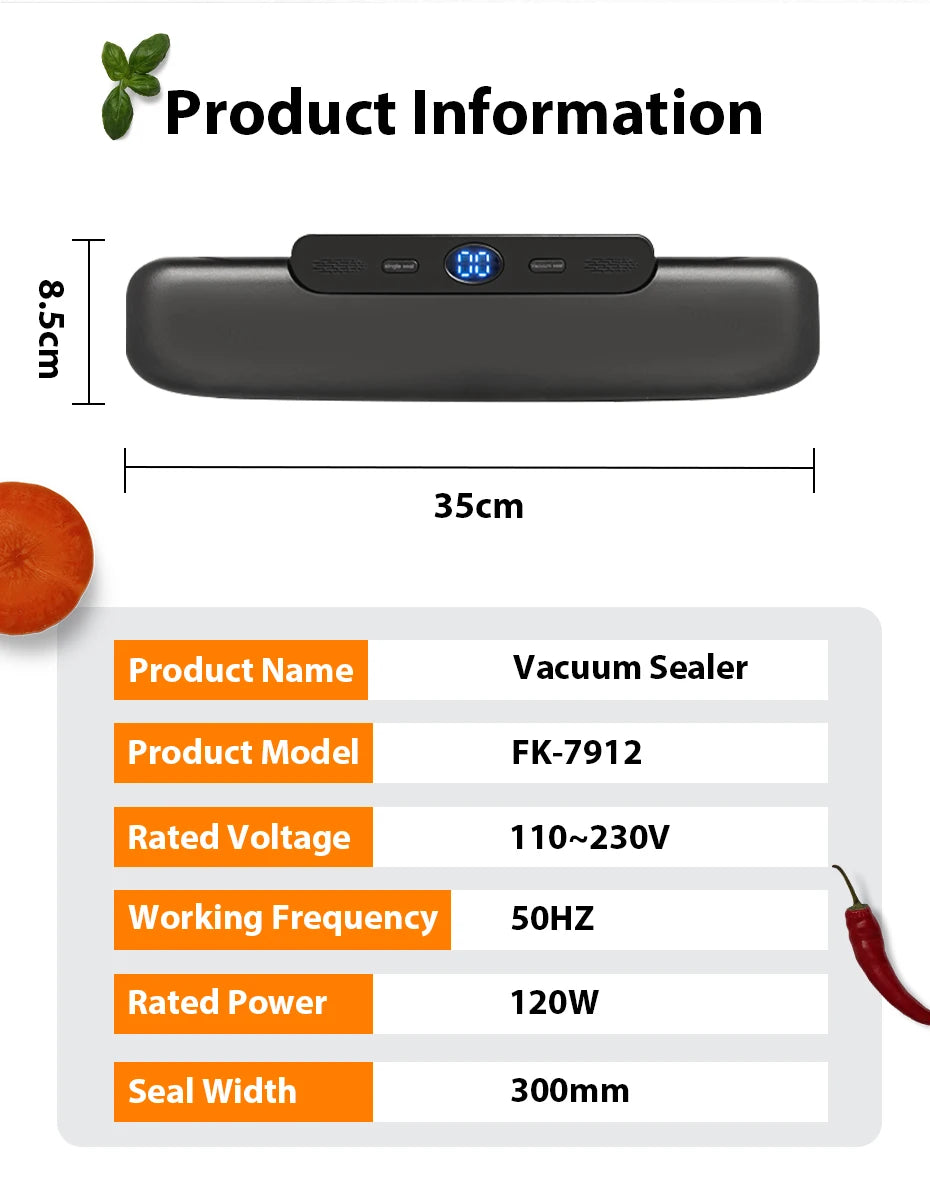 Electric Vacuum Food Sealer Machine | Wet & Dry Packing - Chamberland Homes