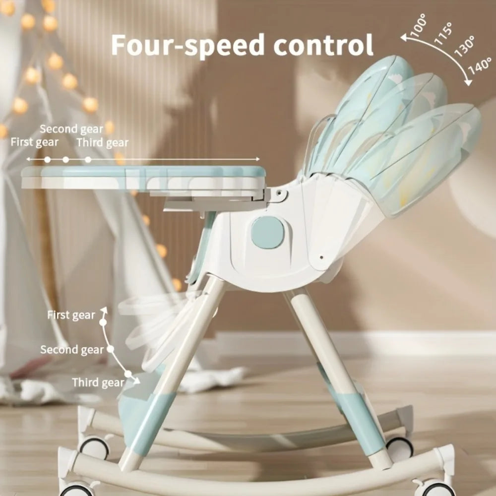 3-in-1 Convertible Baby High Chair | Foldable Infant Rocker - Chamberland Homes