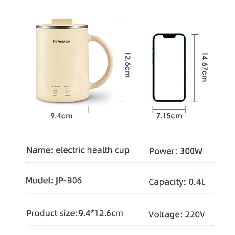 400ml Electric Kettle | Tea Pot & Multi-function Stew Cup - Chamberland Homes