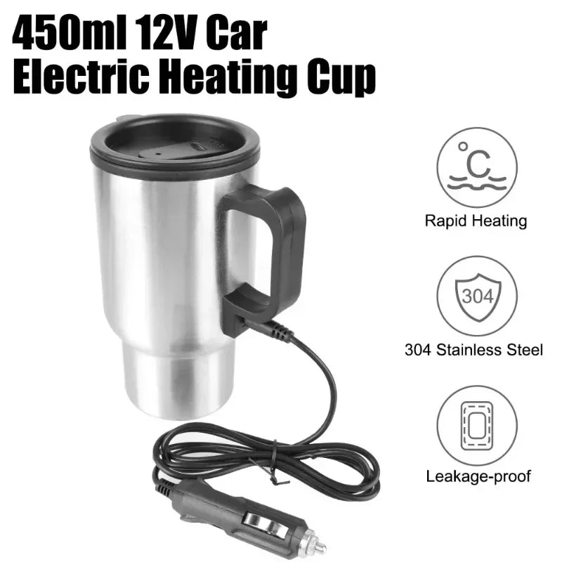 12V 450ml USB Electric Heating Car Kettle | Travel Mug