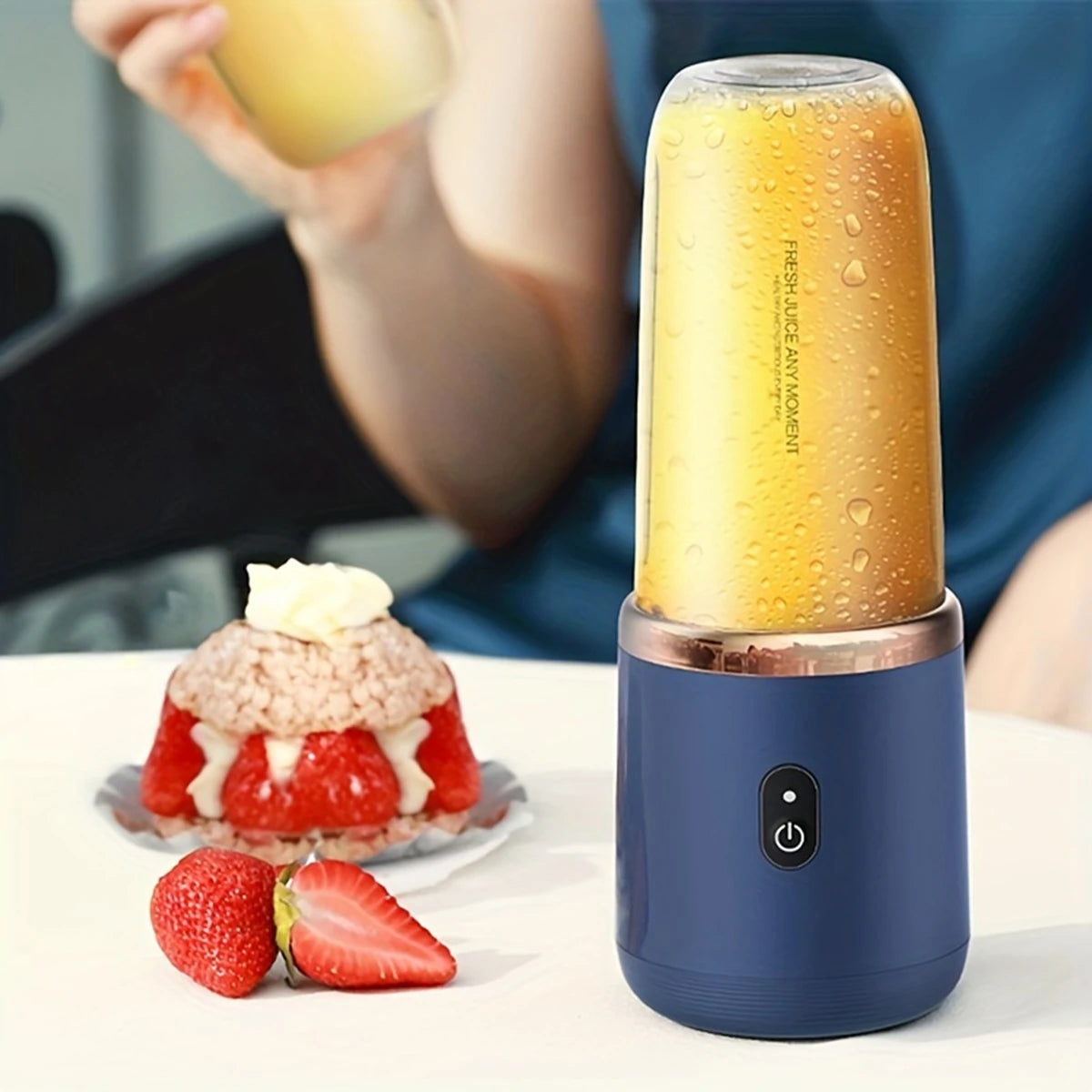 Portable Electric Juice Extractor | Blue/Pink Multi-Function Mixing Cup - Chamberland Homes