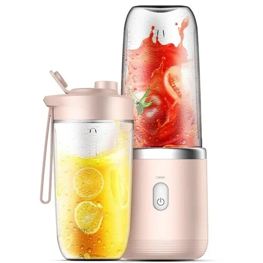 Portable Electric Juice Extractor | Blue/Pink Multi-Function Mixing Cup - Chamberland Homes