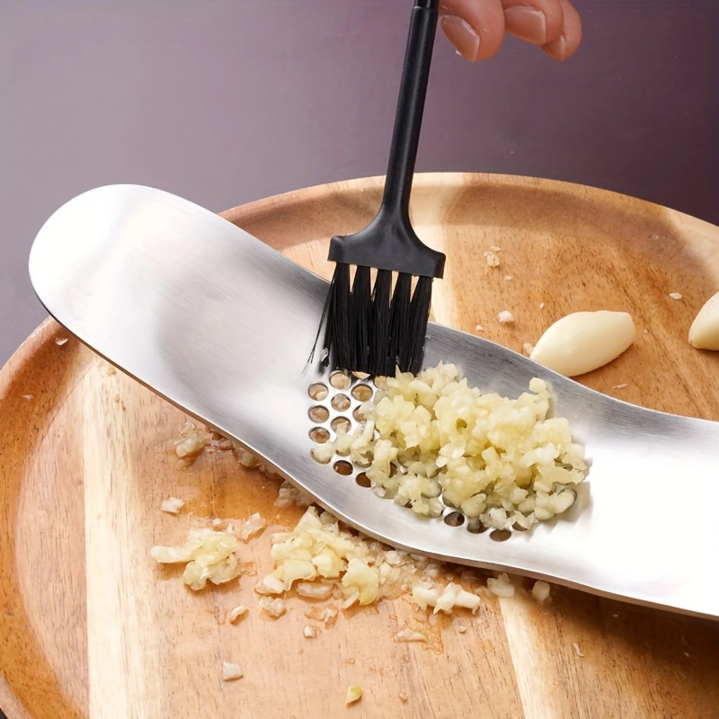 Stainless Steel U-Shaped Garlic Press | Multifunctional Manual Mincer - Chamberland Homes