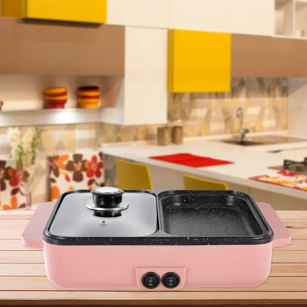 1000W Electric Hot Pot 2-in-1 Cooker | Two-Speed Temperature Control - Chamberland Homes