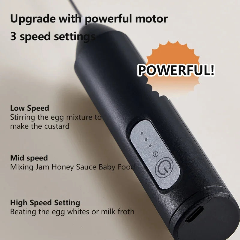 Mini Electric Handheld Milk Frother | USB Blender Whisk Mixer - Chamberland Homes