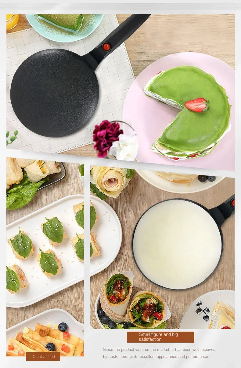 220V Electric Crepe Maker | Non-stick Pancake & Pizza Baking Pan