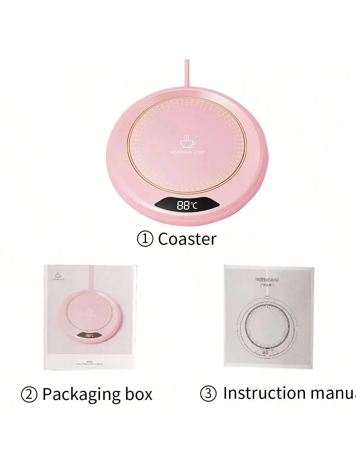 Thermostatic Heating Coaster USB | 3-Speed Adjustable 55°C Home Heater - Chamberland Homes