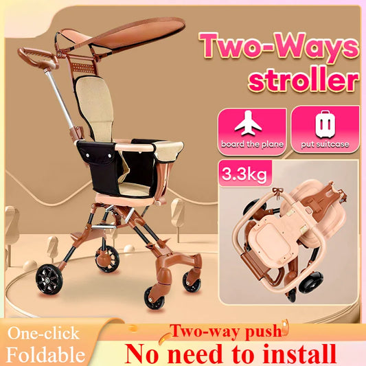 Baby Stroller for Toddler | Lightweight, One-Click Folding, Swivel Wheels - Chamberland Homes